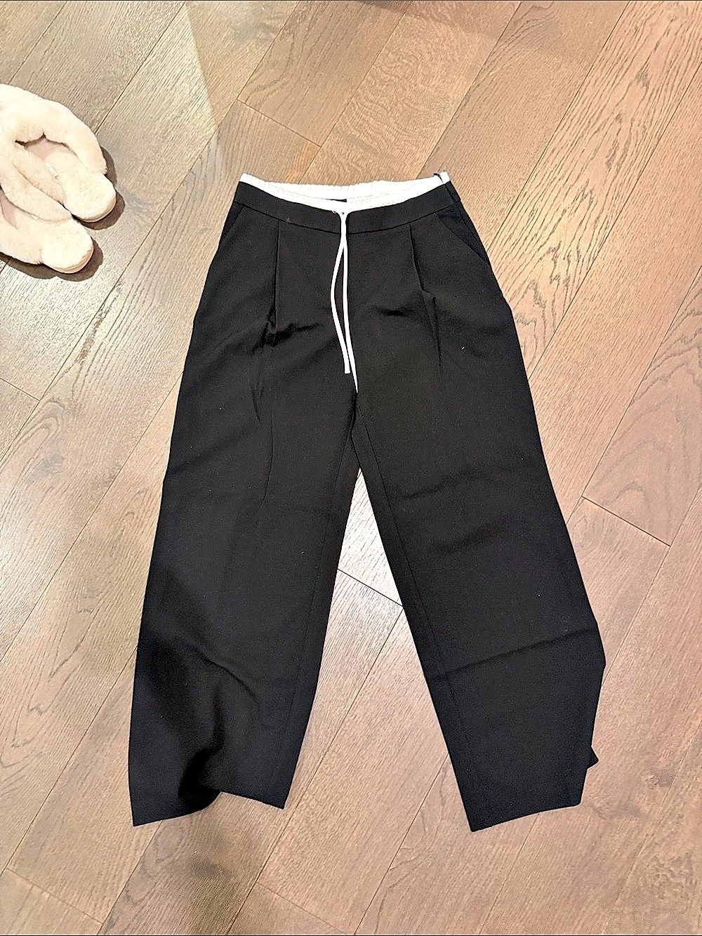 Zara Wide Leg Pants in Black Size 26